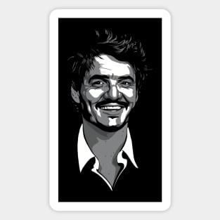 Pedro Pascal greyscale Magnet